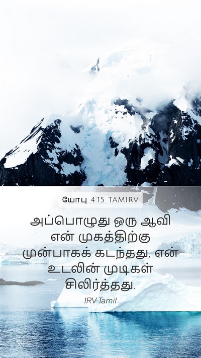 யோபு 4:15 TAMIRV Mobile Phone Wallpaper - அப்பொழுது ஒரு ஆவி - Mobile Bible Verse Wallpaper