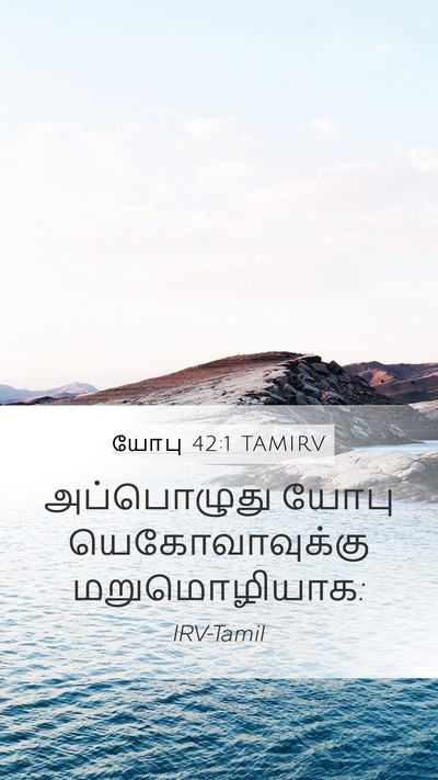 யோபு 42:1 TAMIRV Mobile Phone Wallpaper - அப்பொழுது யோபு - Mobile Bible Verse Wallpaper
