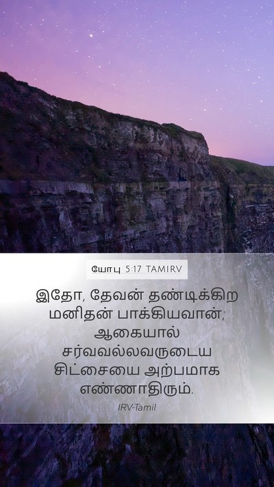 யோபு 5:17 TAMIRV Bible Verse Image
