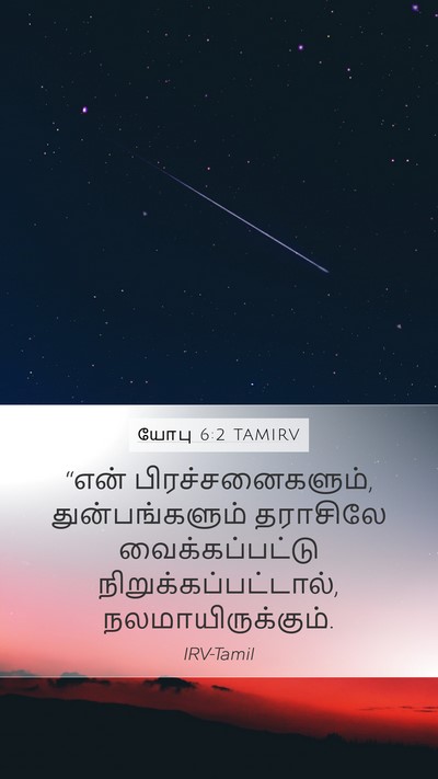 யோபு 6:2 TAMIRV Bible Verse Image