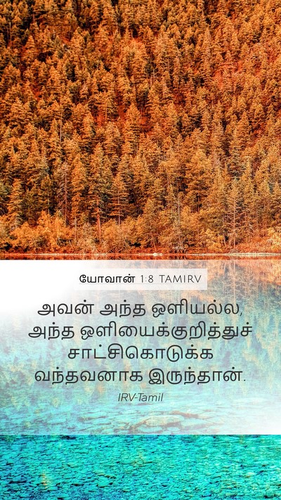 யோவான் 1:8 TAMIRV Mobile Phone Wallpaper - அவன் அந்த ஒளியல்ல, - Mobile Bible Verse Wallpaper