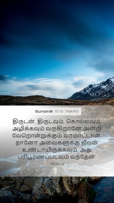 யோவான் 10:10 TAMIRV Bible Verse Image
