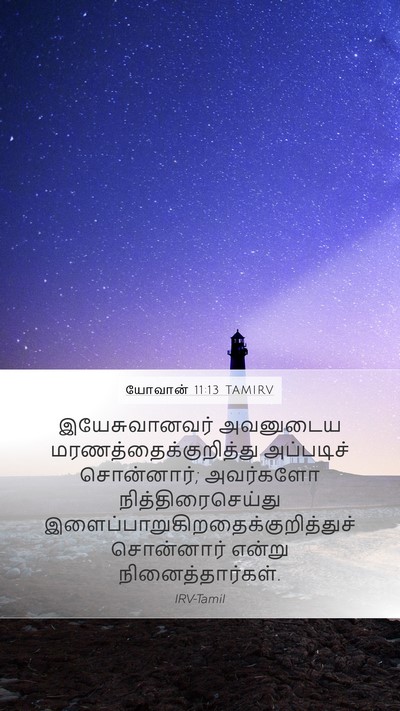யோவான் 11:13 TAMIRV Mobile Phone Wallpaper - இயேசுவானவர் - Mobile Bible Verse Wallpaper