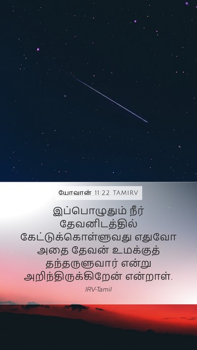 யோவான் 11:22 TAMIRV Mobile Phone Wallpaper - இப்பொழுதும் நீர் - Mobile Bible Verse Wallpaper