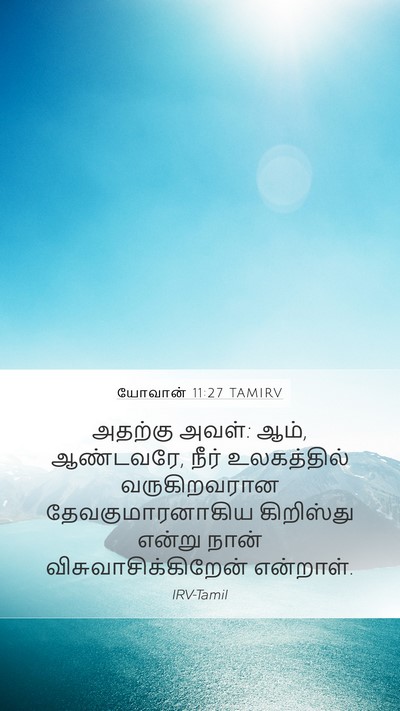 யோவான் 11:27 TAMIRV Bible Verse Image