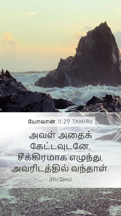 யோவான் 11:29 TAMIRV Mobile Phone Wallpaper - அவள் அதைக் - Mobile Bible Verse Wallpaper