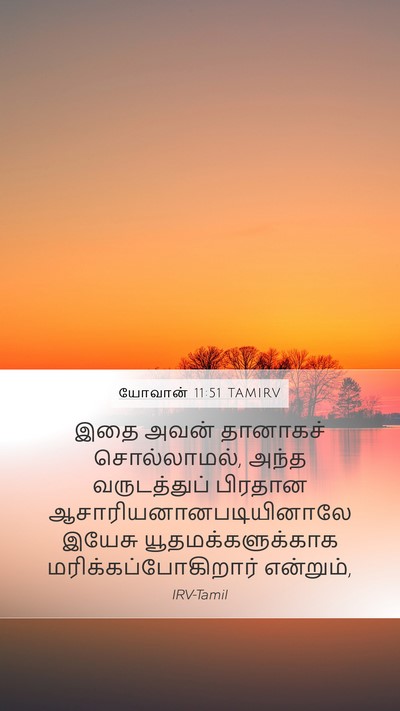 யோவான் 11:51 TAMIRV Bible Verse Image