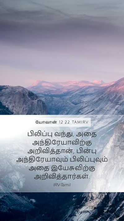 யோவான் 12:22 TAMIRV Bible Verse Image