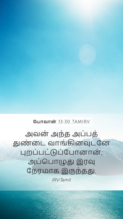 யோவான் 13:30 TAMIRV Bible Verse Image