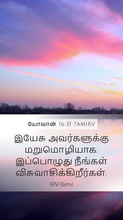 யோவான் 16:31 TAMIRV Mobile Phone Wallpaper - இயேசு அவர்களுக்கு - Mobile Bible Verse Wallpaper