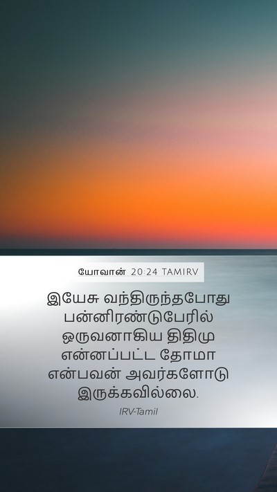 யோவான் 20:24 TAMIRV Bible Verse Image
