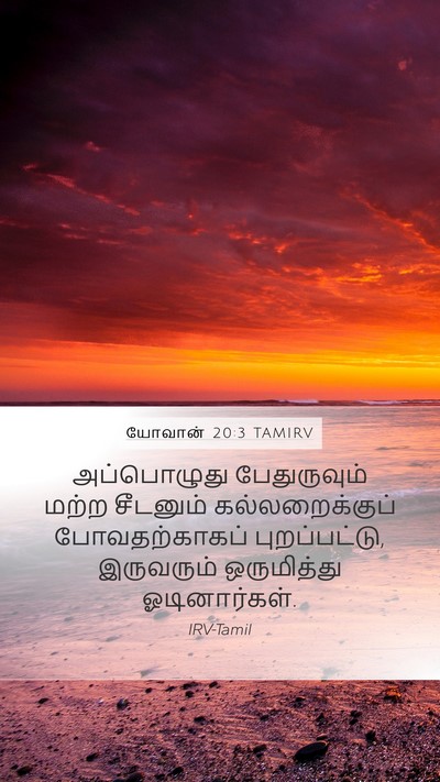 யோவான் 20:3 TAMIRV Bible Verse Image