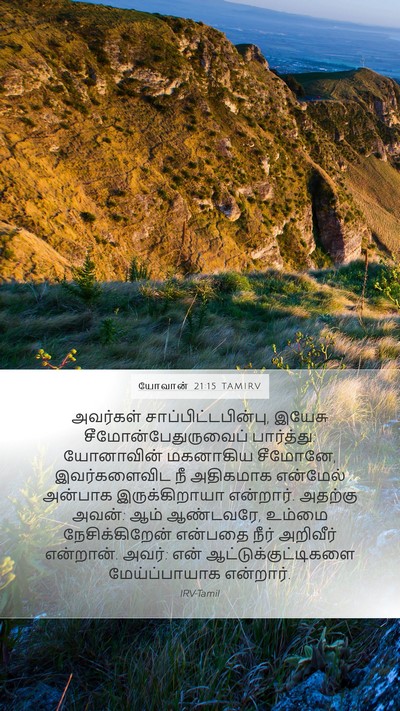 யோவான் 21:15 TAMIRV Bible Verse Image