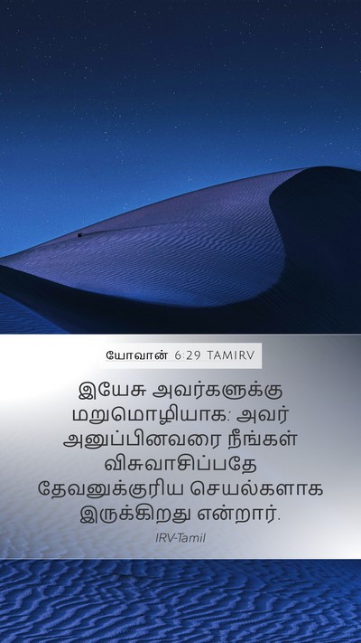 யோவான் 6:29 TAMIRV Bible Verse Image