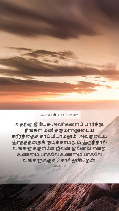 யோவான் 6:53 TAMIRV Bible Verse Image