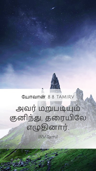 யோவான் 8:8 TAMIRV Bible Verse Image