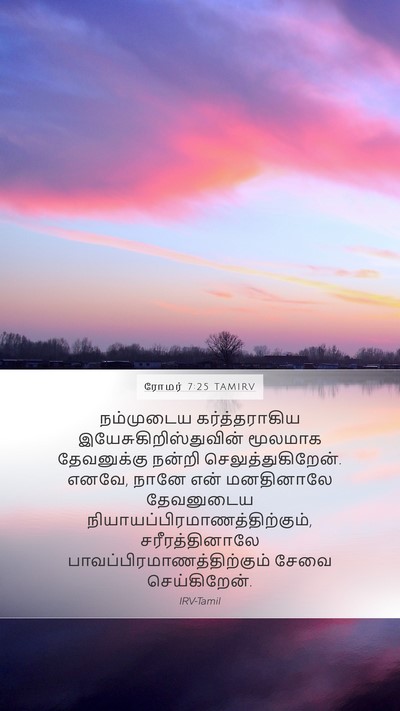 ரோமர் 7:25 TAMIRV Bible Verse Image