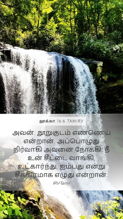 லூக்கா 16:6 TAMIRV Bible Verse Image