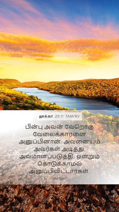 லூக்கா 20:11 TAMIRV Mobile Phone Wallpaper - பின்பு அவன் - Mobile Bible Verse Wallpaper