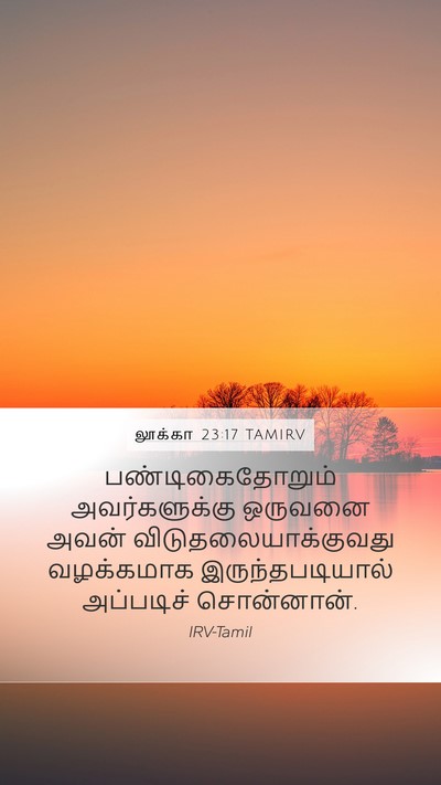 லூக்கா 23:17 TAMIRV Mobile Phone Wallpaper - பண்டிகைதோறும் - Mobile Bible Verse Wallpaper