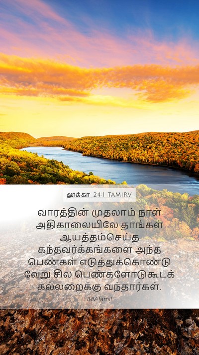 லூக்கா 24:1 TAMIRV Mobile Phone Wallpaper - வாரத்தின் முதலாம் - Mobile Bible Verse Wallpaper