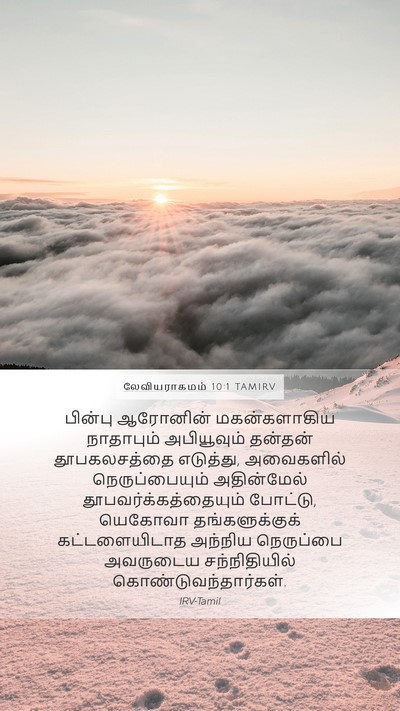 லேவியராகமம் 10:1 TAMIRV Bible Verse Image