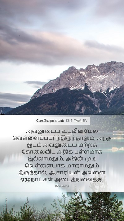 லேவியராகமம் 13:4 TAMIRV Mobile Phone Wallpaper - அவனுடைய - Mobile Bible Verse Wallpaper