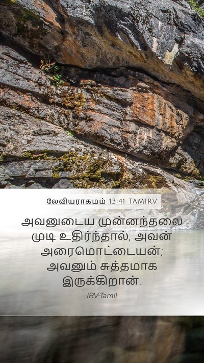 லேவியராகமம் 13:41 TAMIRV Mobile Phone Wallpaper - அவனுடைய - Mobile Bible Verse Wallpaper