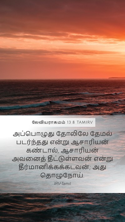 லேவியராகமம் 13:8 TAMIRV Mobile Phone Wallpaper - அப்பொழுது தோலிலே - Mobile Bible Verse Wallpaper
