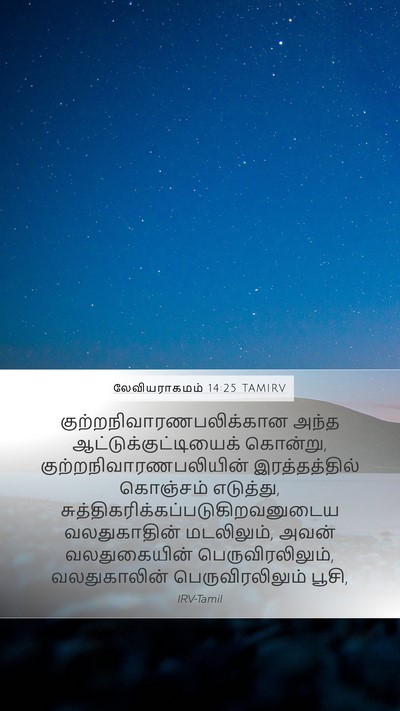 லேவியராகமம் 14:25 TAMIRV Bible Verse Image
