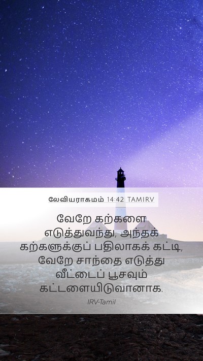 லேவியராகமம் 14:42 TAMIRV Mobile Phone Wallpaper - வேறே கற்களை - Mobile Bible Verse Wallpaper