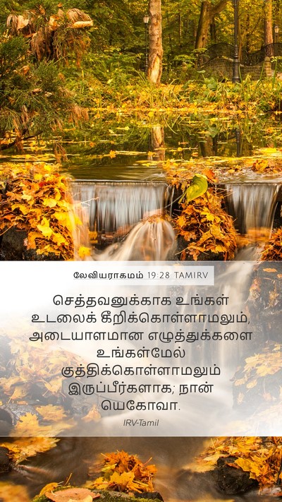 லேவியராகமம் 19:28 TAMIRV Bible Verse Image