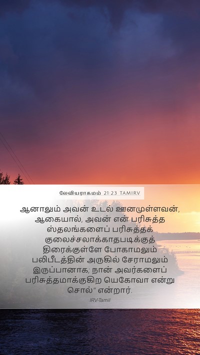 லேவியராகமம் 21:23 TAMIRV Mobile Phone Wallpaper - ஆனாலும் அவன் உடல் - Mobile Bible Verse Wallpaper