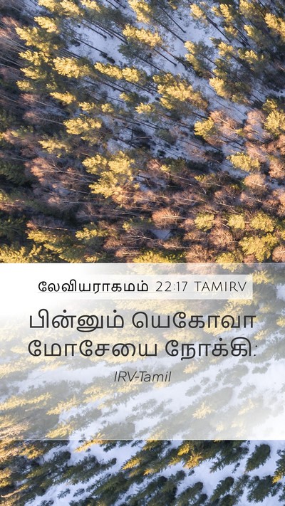 லேவியராகமம் 22:17 TAMIRV Mobile Phone Wallpaper - பின்னும் யெகோவா - Mobile Bible Verse Wallpaper