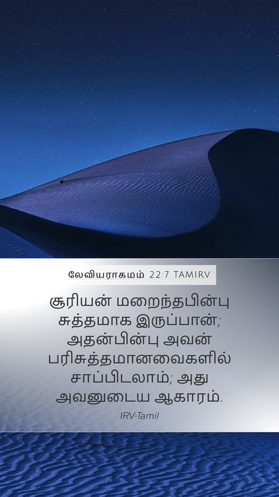 லேவியராகமம் 22:7 TAMIRV Mobile Phone Wallpaper - சூரியன் - Mobile Bible Verse Wallpaper