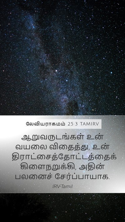 லேவியராகமம் 25:3 TAMIRV Bible Verse Image