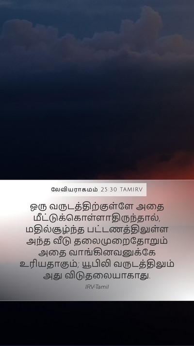 லேவியராகமம் 25:30 TAMIRV Mobile Phone Wallpaper - ஒரு - Mobile Bible Verse Wallpaper