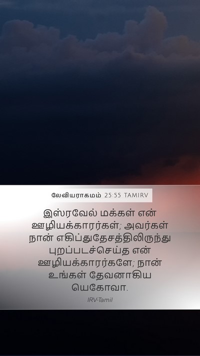 லேவியராகமம் 25:55 TAMIRV Mobile Phone Wallpaper - இஸ்ரவேல் மக்கள் - Mobile Bible Verse Wallpaper