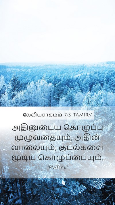 லேவியராகமம் 7:3 TAMIRV Mobile Phone Wallpaper - அதினுடைய கொழுப்பு - Mobile Bible Verse Wallpaper