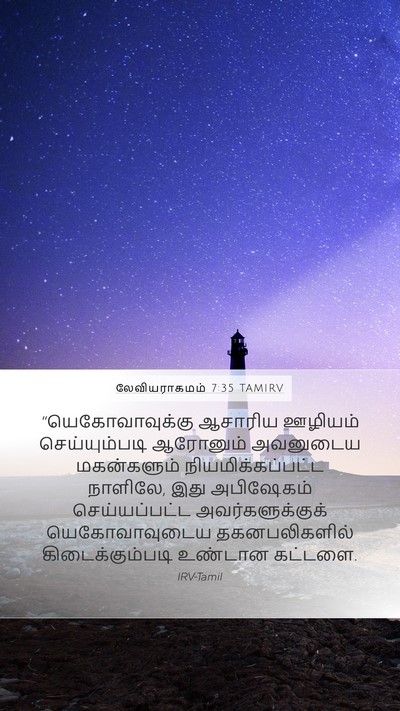 லேவியராகமம் 7:35 TAMIRV Mobile Phone Wallpaper - “யெகோவாவுக்கு - Mobile Bible Verse Wallpaper