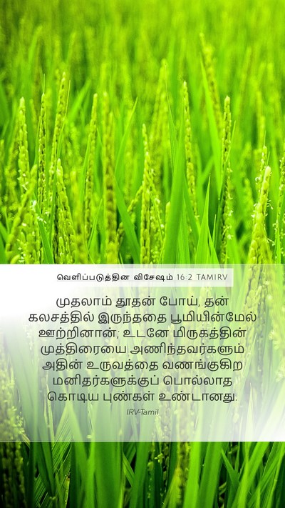 வெளிப்படுத்தின விசேஷம் 16:2 TAMIRV Bible Verse Image