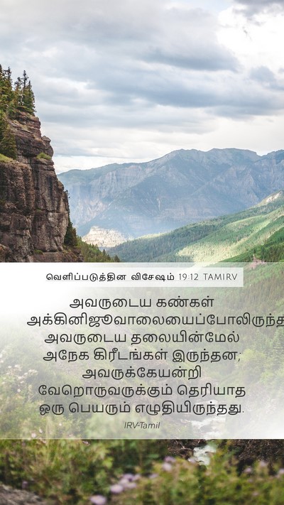 வெளிப்படுத்தின விசேஷம் 19:12 TAMIRV Bible Verse Image