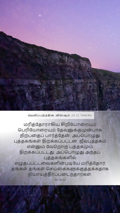 வெளிப்படுத்தின விசேஷம் 20:12 TAMIRV Bible Verse Image