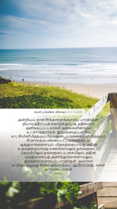 வெளிப்படுத்தின விசேஷம் 20:4 TAMIRV Bible Verse Image