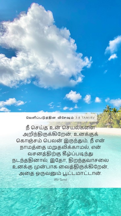 வெளிப்படுத்தின விசேஷம் 3:8 TAMIRV Bible Verse Image