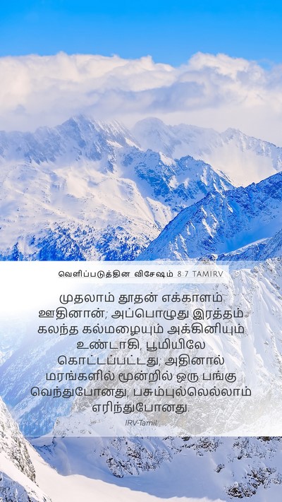 வெளிப்படுத்தின விசேஷம் 8:7 TAMIRV Bible Verse Image